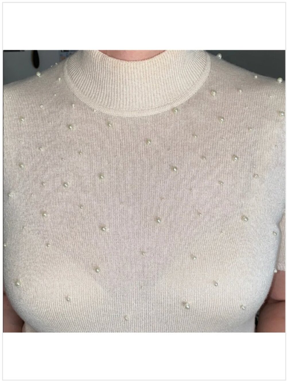 Cashmere top, sweater, blouse, size L-M